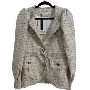 Quaint-Official "Quanta du Soleil" Colorful Tweed Jacket Blazer Size EU 32 US 2